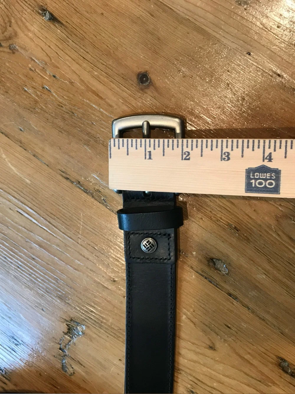 Columbia Men's Black Leather Belt Size XL 42-44